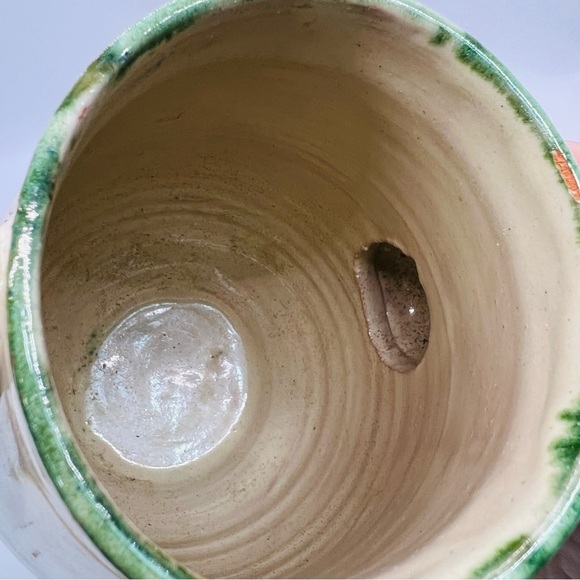 70’s VTG Mexican Pottery Pitcher Hand Painted Fish Artist Signed Folk Tropical - Picture 8 of 13